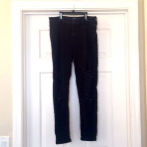 Hollister Black distressed Jean Leggings Size 9